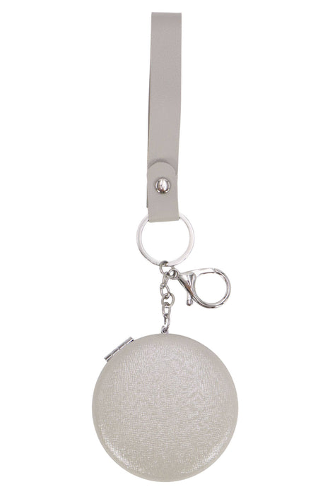 Pearlescent Macaron Compact Mirror Key Chain