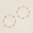 Minimalist Beaded Hoop Earrings Silver Gold Lightweight