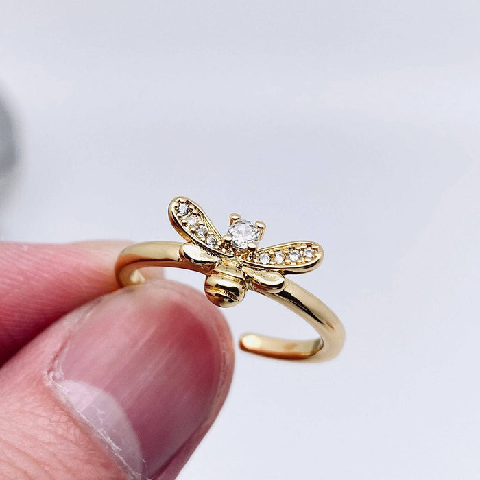 Cubic Zirconia Bee Shape Adjustable Ring