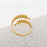 Enamel Leaf Shape 18K Gold Plated Stainless Steel Ring