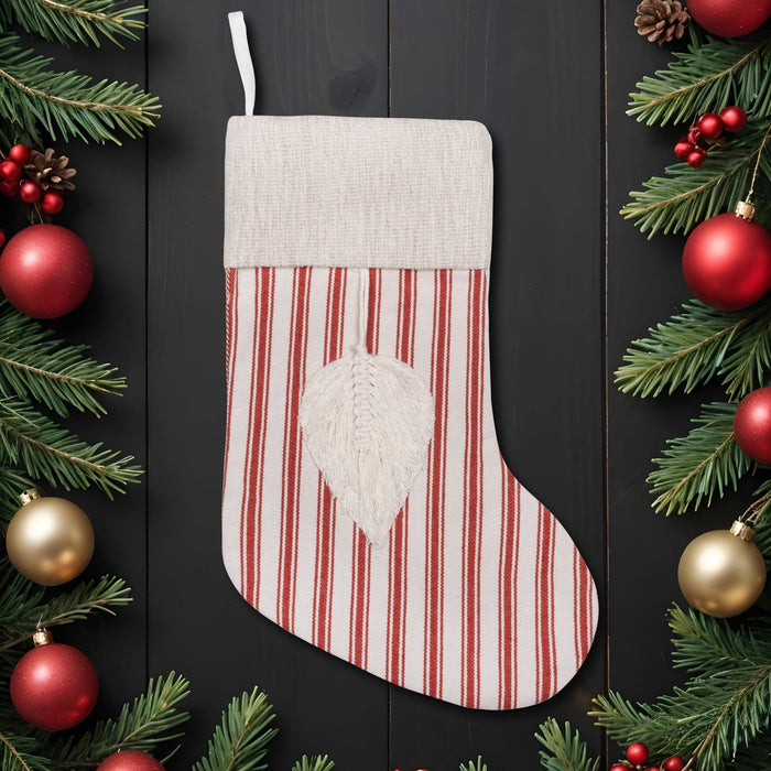 Red Tassel Bohemian Christmas Stockings
