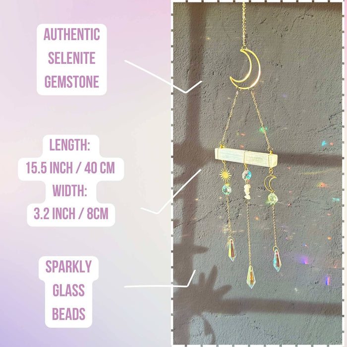 Selenite Suncatcher - Crystal Window Decor Gift