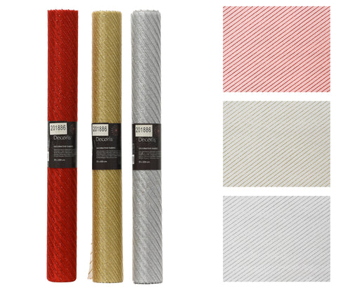 Wrap Polyester 200 cm x 35 cm Red Gold Silver