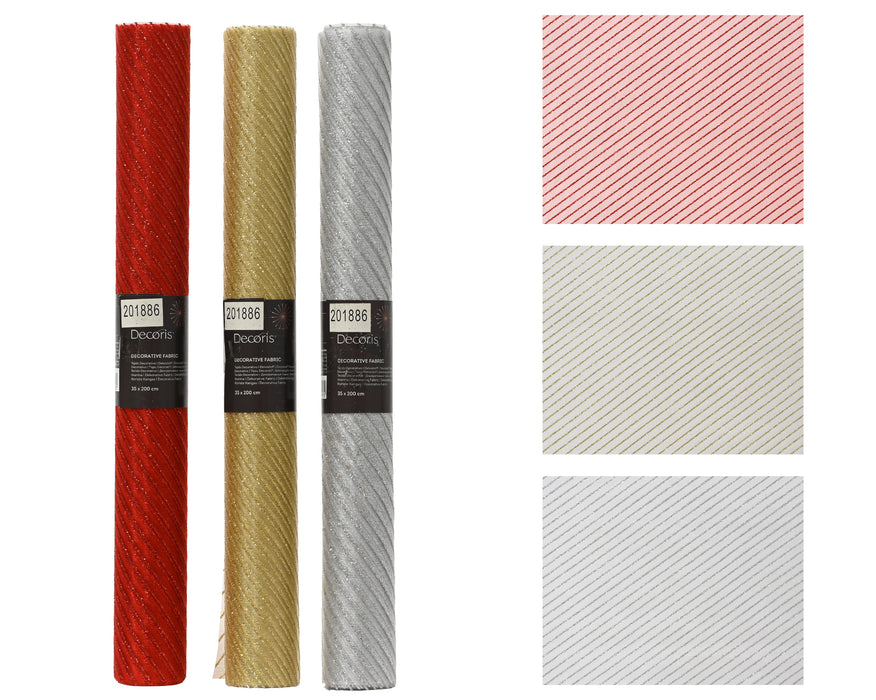 Wrap Polyester 200 cm x 35 cm Red Gold Silver