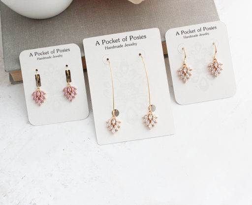 Little Leaf Earrings | Rhinestone Earrings