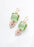 Art Deco Earrings | Leaf Green | Glass Leaf Earrings