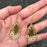 Dried Flowers Floral Drop Shaped Dangle Earrings