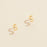 Initial Metal Stud Earrings 16 Assorted Pack