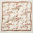 Delicate Floral Branch Square Scarf | Soft Botanical Print Silk-Feel Scarf
