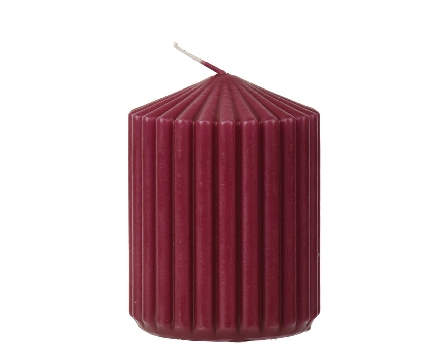 Candle Pillar Paraffin Burgundy 8cm x 6 cm