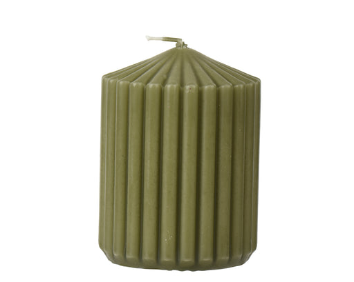 Candle Pillar Paraffin Green 8cm x 6 cm