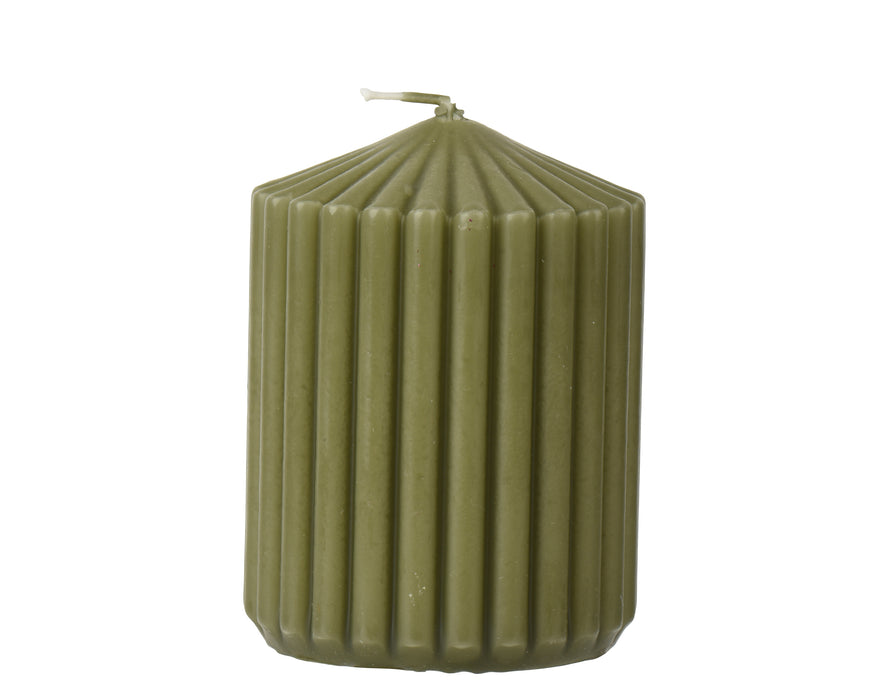 Candle Pillar Paraffin Green 8cm x 6 cm