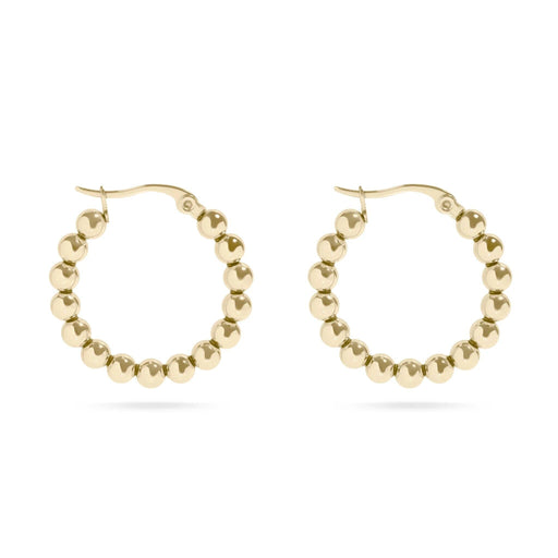 14K Gold Filled PLUS Circle Ball Hoop Earrings