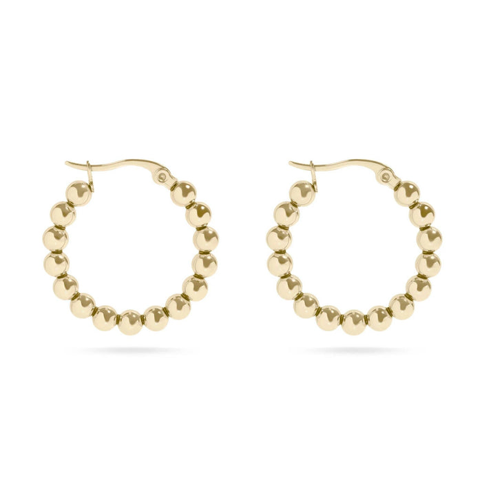 14K Gold Filled PLUS Circle Ball Hoop Earrings