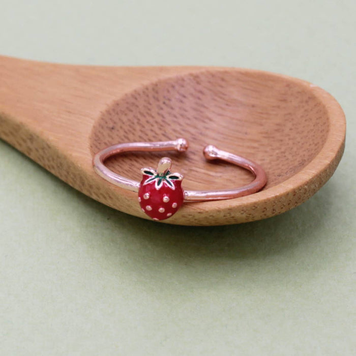Sweet Strawberry Gold Ring