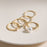 Gold Pearl Accent Ring Set