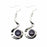 Geometric Dangle Earrings Inlaid with Natural Stone