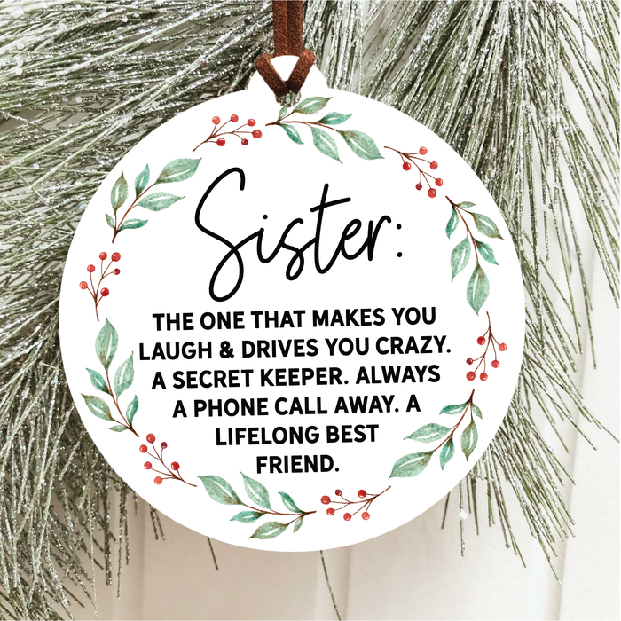 Sister Christmas Ornament