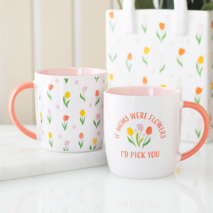 Spring Tulip Print Mug