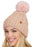 Variegated Cable Knitted Fuzzy Fleece Lined Beanie