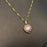 Sparkling Heart Zircon Charm 18K Gold Plated SS Necklace-FGS
