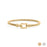 18K Gold PVD Stainless Steel Buckle Clasp Bangle Bracelet