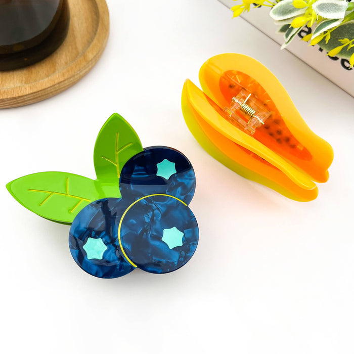 Blueberry Hair Claw Clip, Acetate Fruit Hair Clip