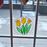 Hand-painted Tulip Acrylic Suncatcher, 5” Floral Window deco