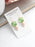 Art Deco Earrings | Leaf Green | Glass Leaf Earrings
