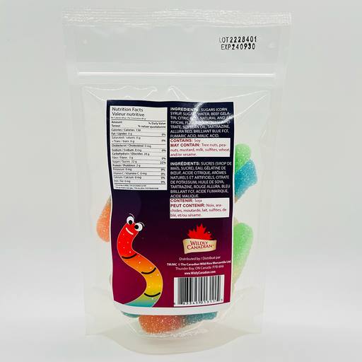Gummy Worms Sour Neon Nightcrawlers
