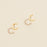 Initial Metal Stud Earrings 16 Assorted Pack