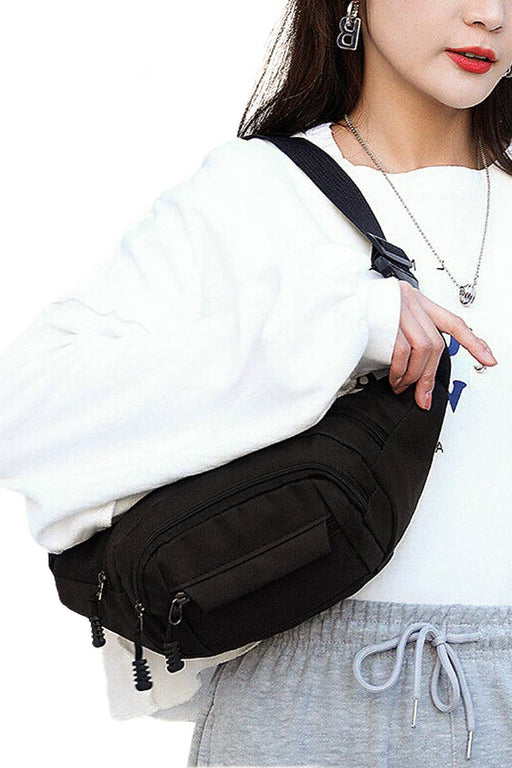 Multi-Compartment Utility Waist Belt Fanny Pack