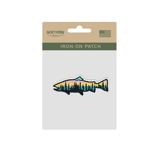 Scenic Trout Iron On Embroidery Patch