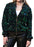 Women's Sparkly Sequin Jacket Glitter Long Sleeves Front Zip