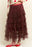 TIERED TULLE MESH MAXI-MIDI SKIRT