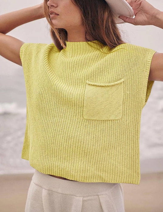 Sleeveless knit sweater