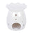 Iridescent White Snowflake Winter Oil Burner and Wax Warmer