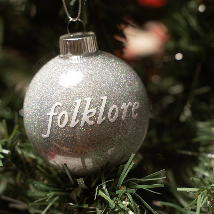 Taylor Christmas Ornament | Glitter | Plastic | Eras: Showgirl / Round 2.36”