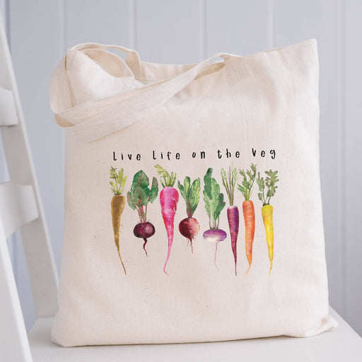 Live Life on the Veg Canvas Tote Bag