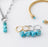 18K Gold PVD Stainless Steel Turquoise Stone Huggie Earrings