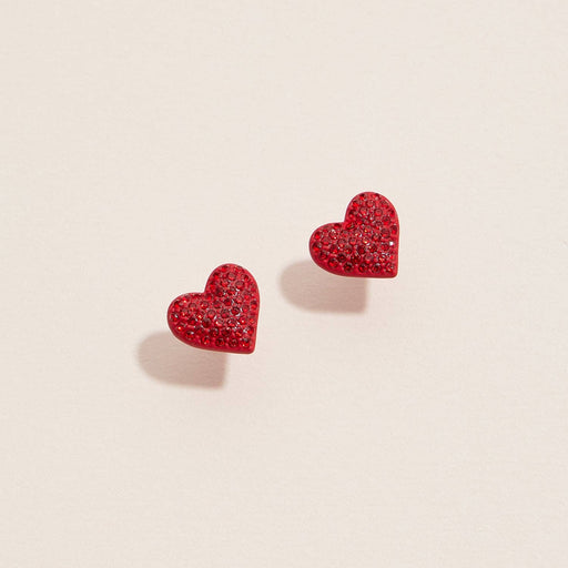 Heart Earring with CZ Stones