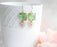 Art Deco Earrings | Leaf Green | Glass Leaf Earrings