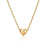 Stainless Steel Heart-shaped Alphabet Pendant Necklace