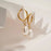 18K Gold PVD Freshwater Pearl Huggie Earrings