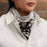 Minimalist Floral Silk Texture Square Scarf for Chic Styling
