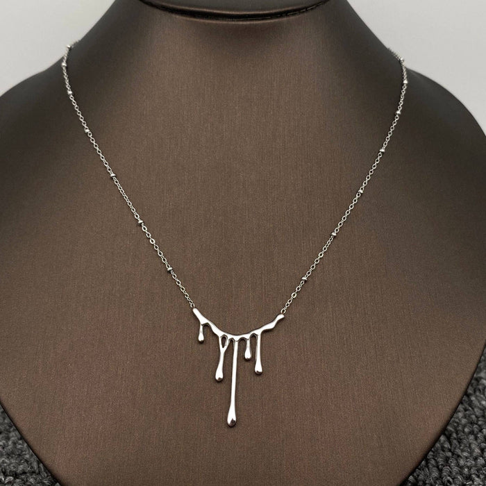 FGS - Lava Flowing Charm18K Gold Plated SS Necklace