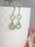 Light Green Glass Dangle Earrings | Two Jewel Teardrop