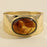Oval Cabochon Wide Cuff Bracelet