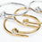 18K Gold PVD Stainless Steel Heart with Stone Bangle