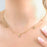 18K Gold PVD Stainless Steel Dangle Stone Necklace